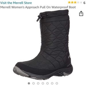 Black Merrell Approach Pull On Waterproof Boot 7.5